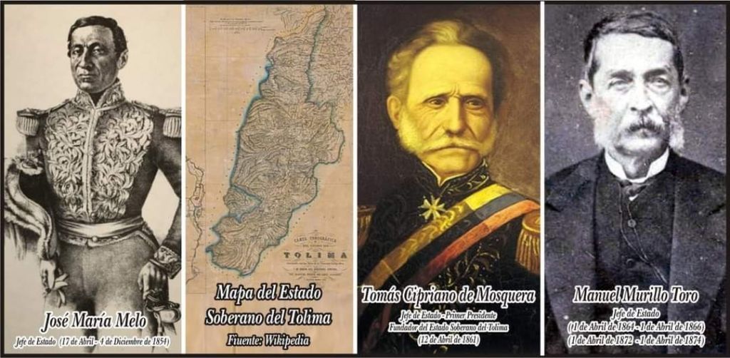 12 de Abril Día del Tolima, Conmemoración Histórica de los 161 años de la Creación del Estado Soberano del Tolima.