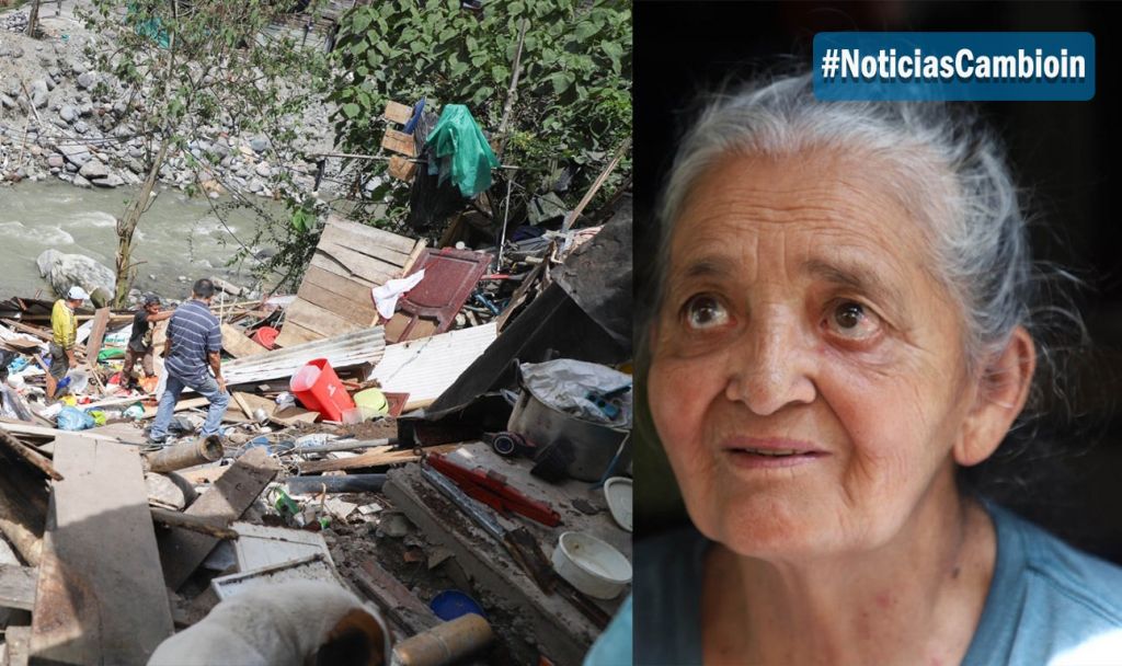 Mujer de 72 años quedó en la calle, luego que su casa se desplomó en Ibagué