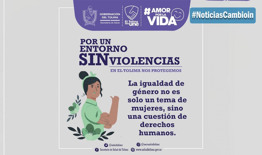 Por una vida sin violencia, invitación de la secretaría de salud del Tolima