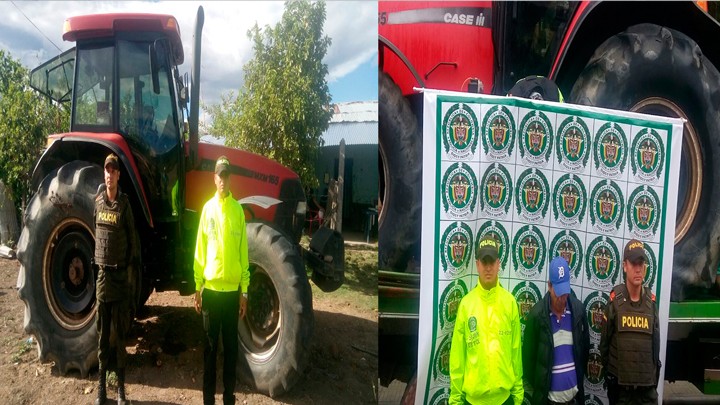 Tractor hurtado en Risaralda aparece en finca del Tolima