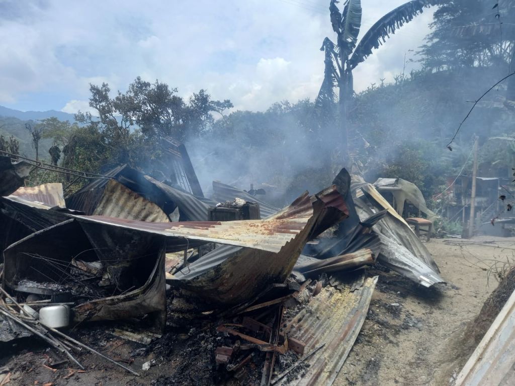 Corto circuito acabó con una casa en zona rural de Ibagué