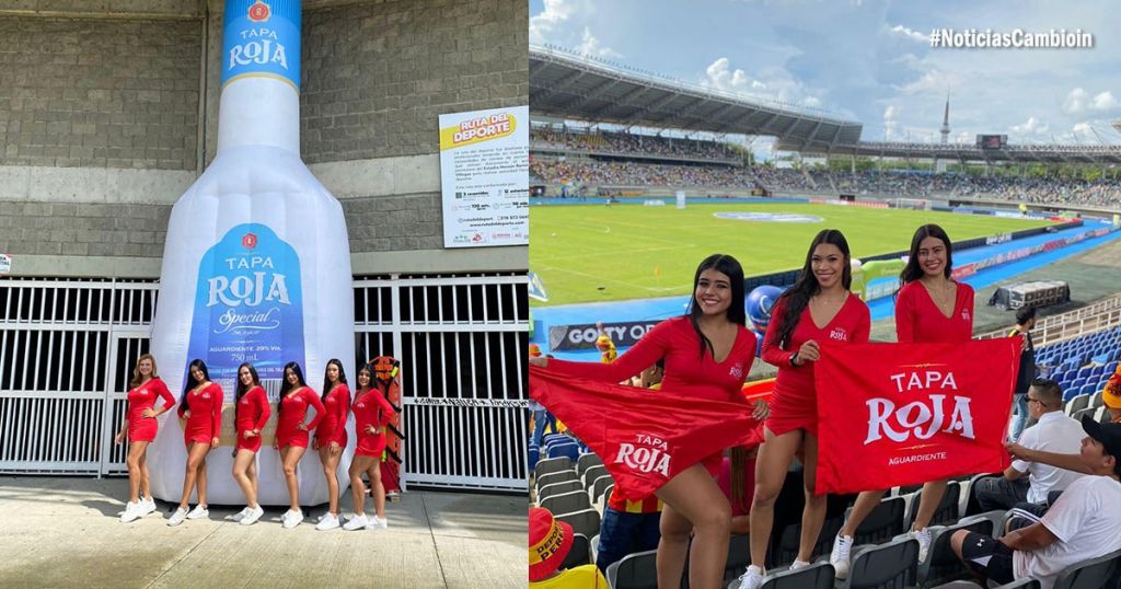 Aguardiente Tapa Roja patrocinador del Fútbol Colombiano