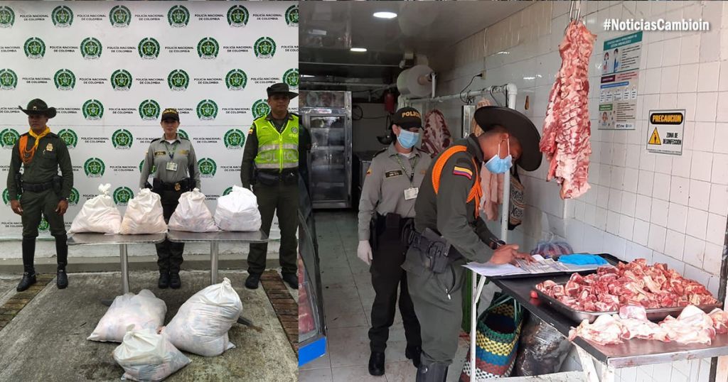 Decomisan 102 kilos de carne en mal estado, en la plaza de la 21 de Ibagué