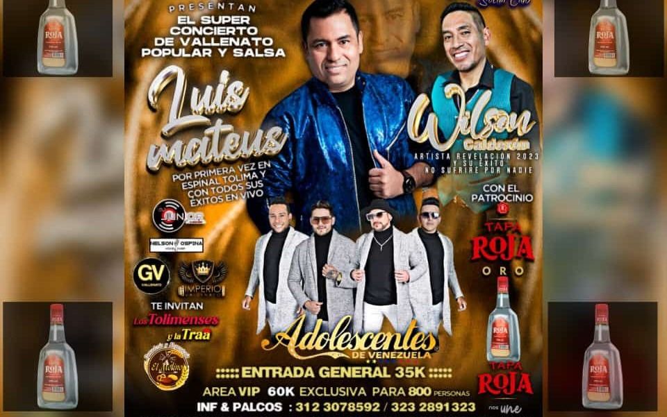 El Espinal celebra “gran concierto día de la mujer” con aguardiente Tapa Roja