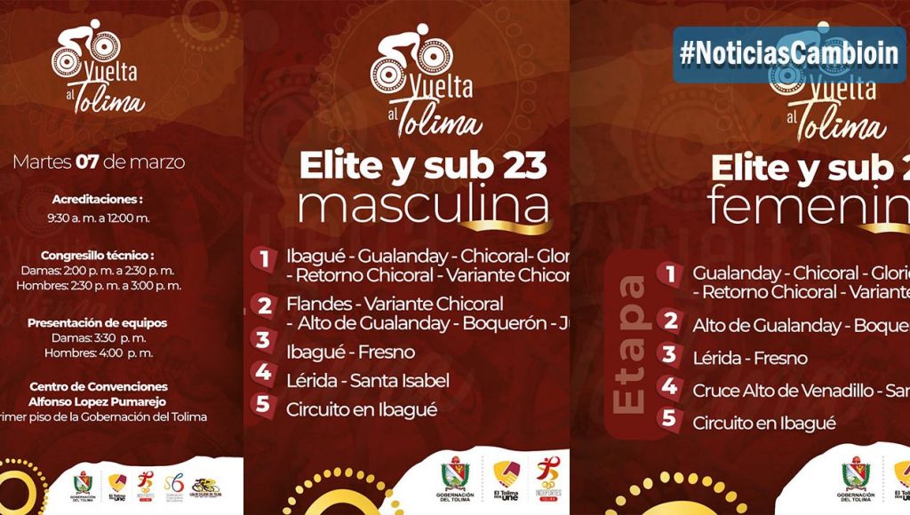 La Vuelta al Tolima 2023, vestirá de Vinotinto y Oro el ciclismo colombiano