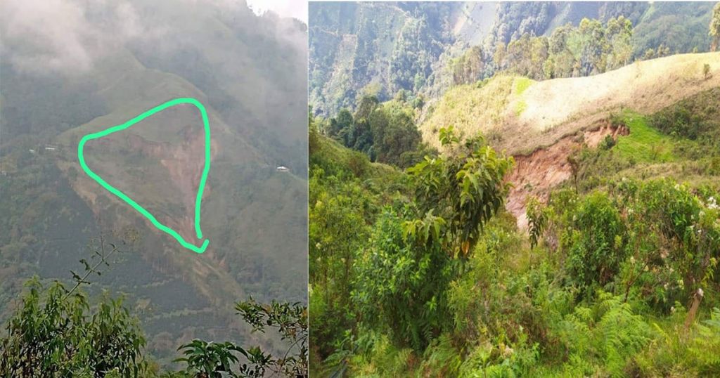 La montaña qué amenaza con acabar con una vereda de Ibagué