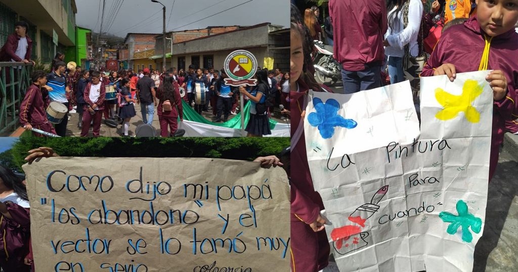 Escuelas abandonadas en zonas aledañas al volcán nevado del Ruiz