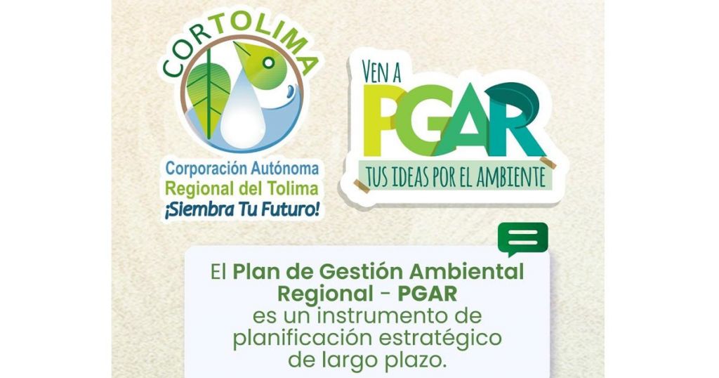 Cortolima abre inscripciones para la formulación del Plan de Gestión  Ambiental Regional