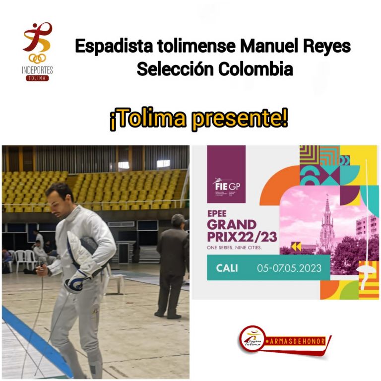 Indeportes Tolima apoya a nuestro deportista Manuel Reyes "Manolete" de la Liga de Esgrima del Tolima. #SomosTolima.