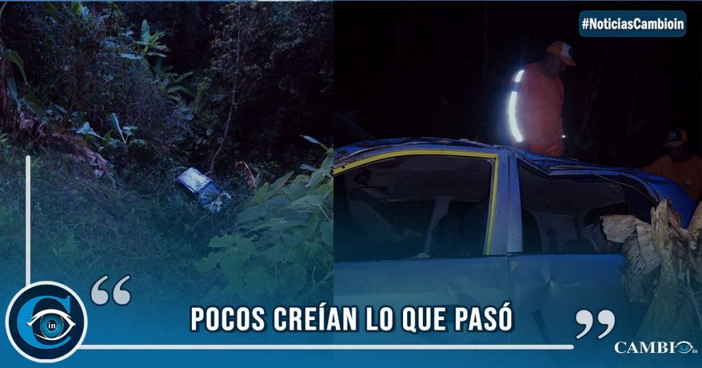 Conductor y acompañante se salvaron de milagro, al caer a un abismo ...