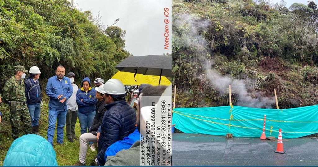 Cortolima hace seguimiento a emanación de vapores en sector de Cerro Bravo
