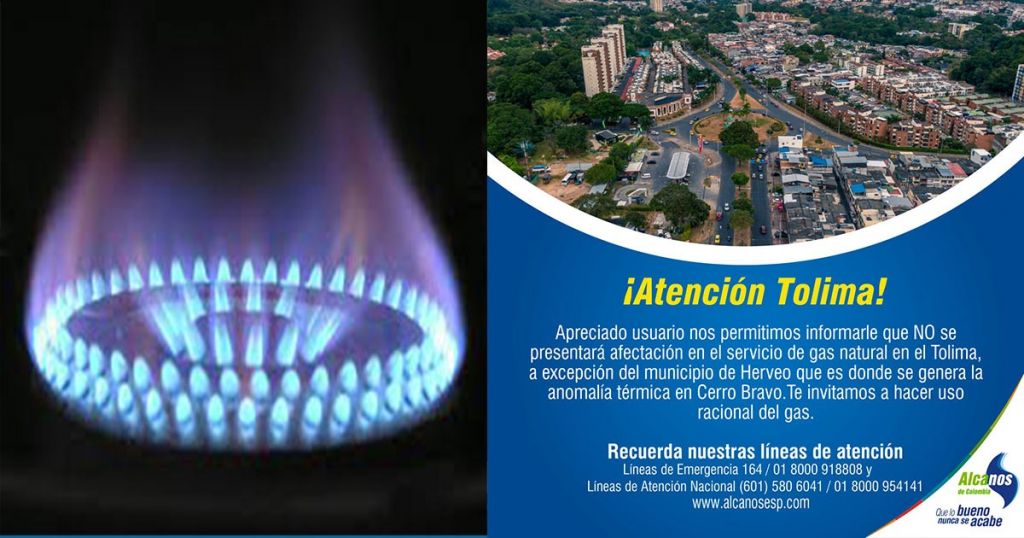 Preocupados en el Tolima por posible suspensión del Gas