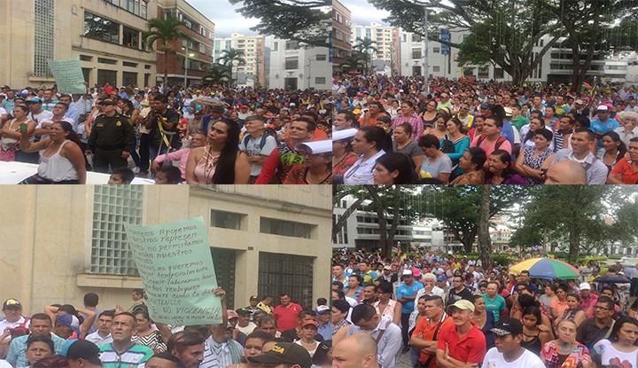 En pelea terminó reunión de alcaldía y vendedores ambulantes