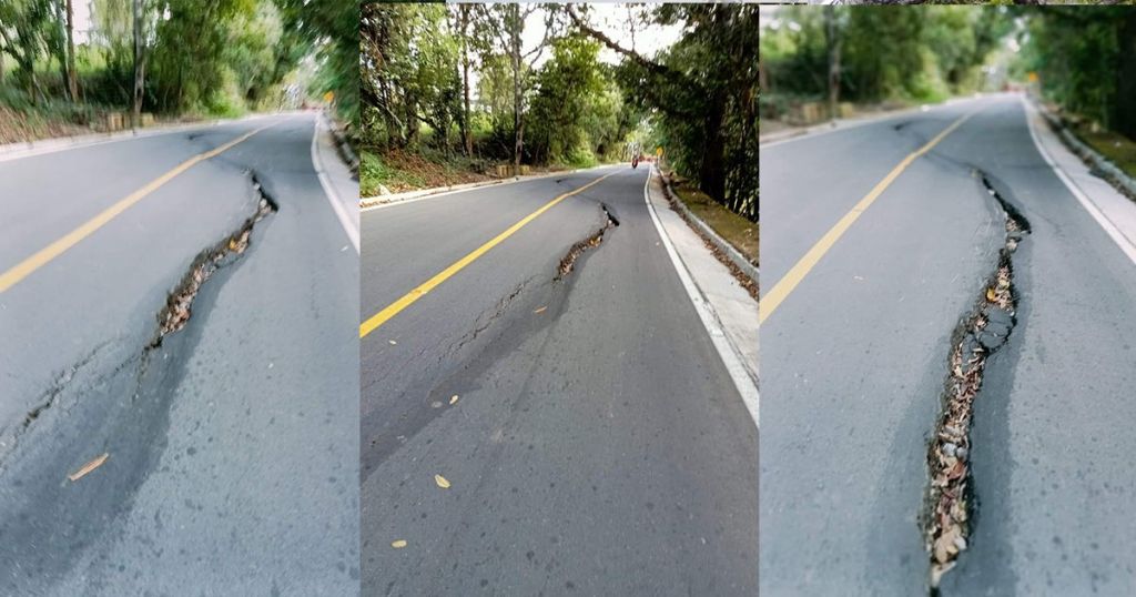 Aún no se inaugura vía Ibagué Rovira, y ya esta en mal estado