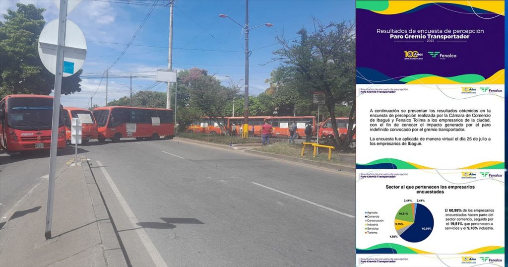 Primer día de paro en Ibagué, dejó 7 mil millones, en pérdidas