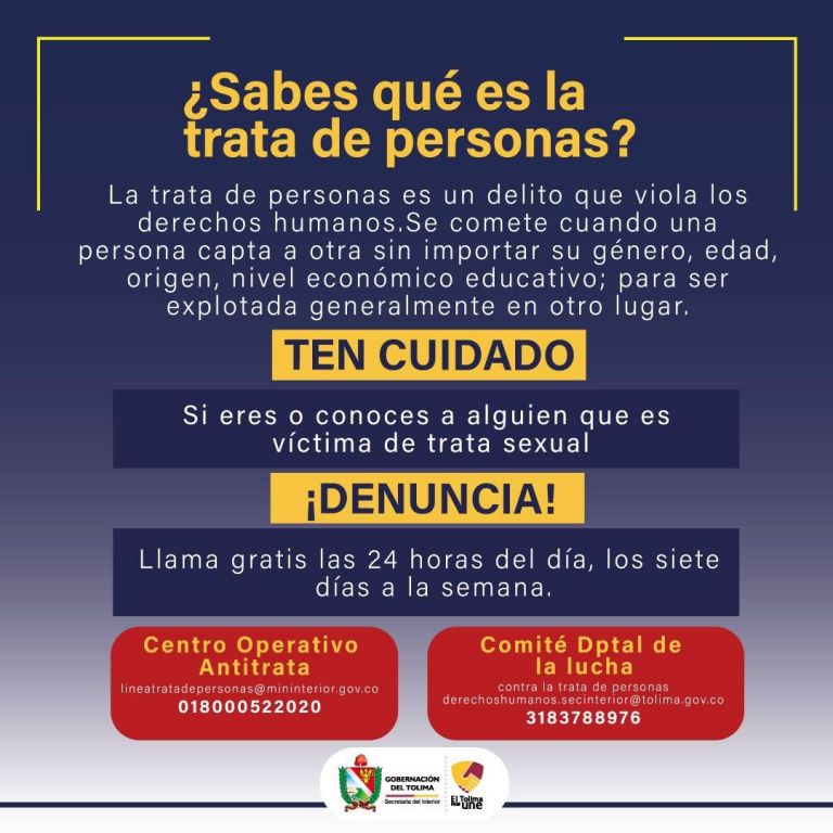 Gobernación del Tolima lidera campaña contra la trata de personas