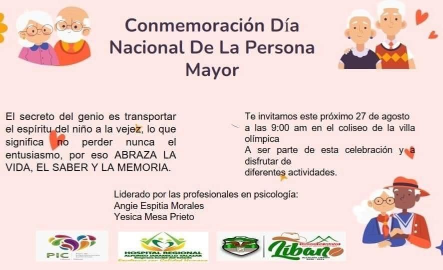 Hospital Regional del Libano Conmemora el día Nacional de la Persona Mayor