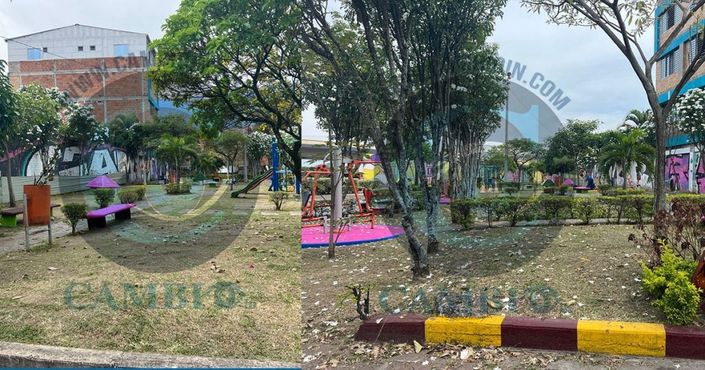 Pintan los parques de Ibagué, del color de la campaña de Johana Aranda