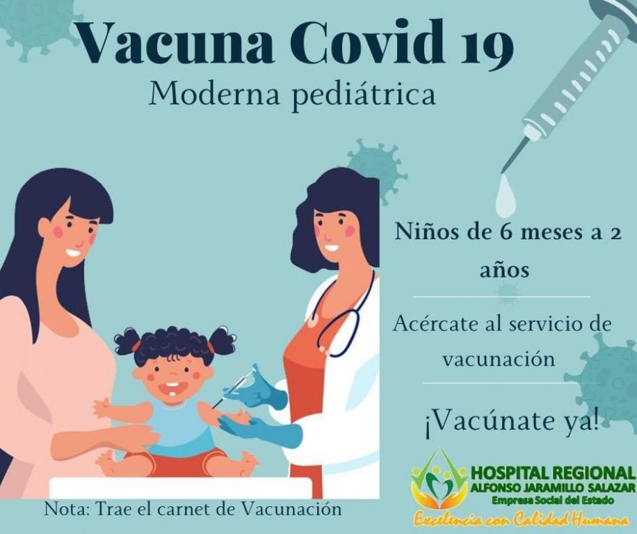 Hospital Regional del Libano invita a la comunidad interesada en la vacuna COVID pediátrica