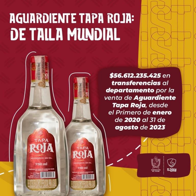 Aguardiente tapa Roja de Talla Mundial