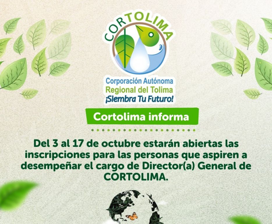 Cortolima inicia proceso de elección de director (a) periodo 2024 - 2027