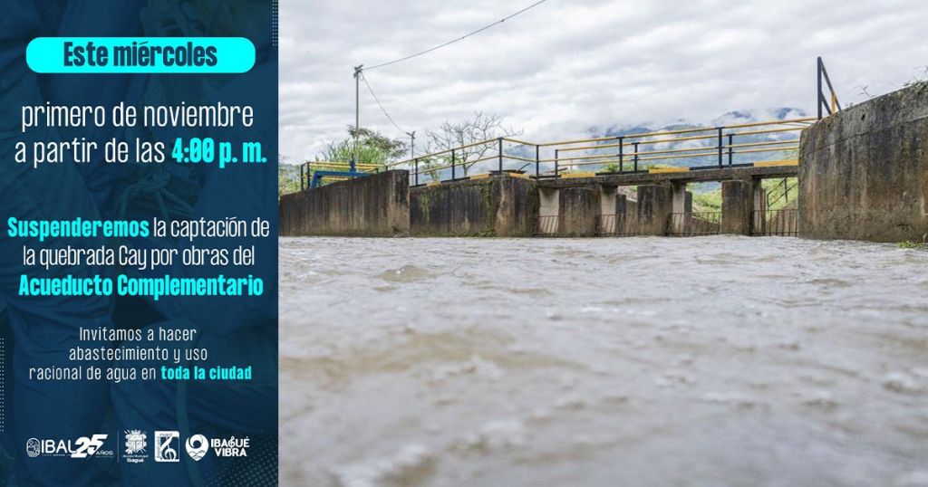 Hoy estará Ibagué todo el día sin agua