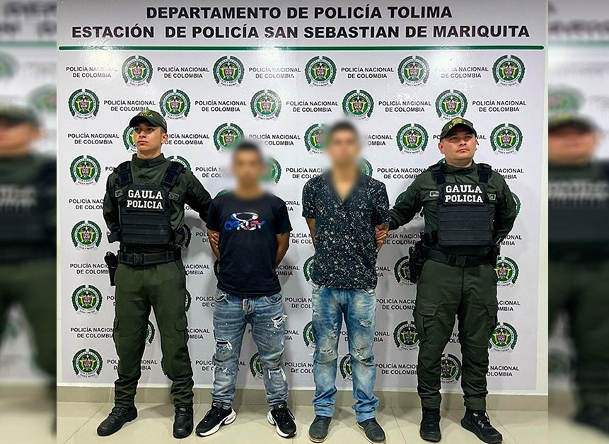 Detienen dos extorsionistas profesionales en el norte del Tolima