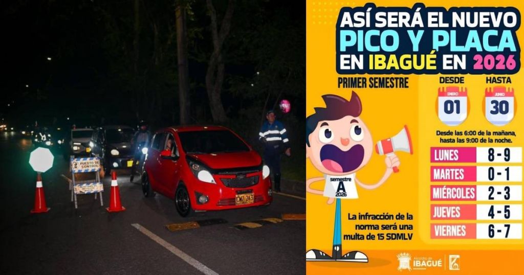 Desde el primero de Enero rotará el picó y placa Ibagué, mucho ojo