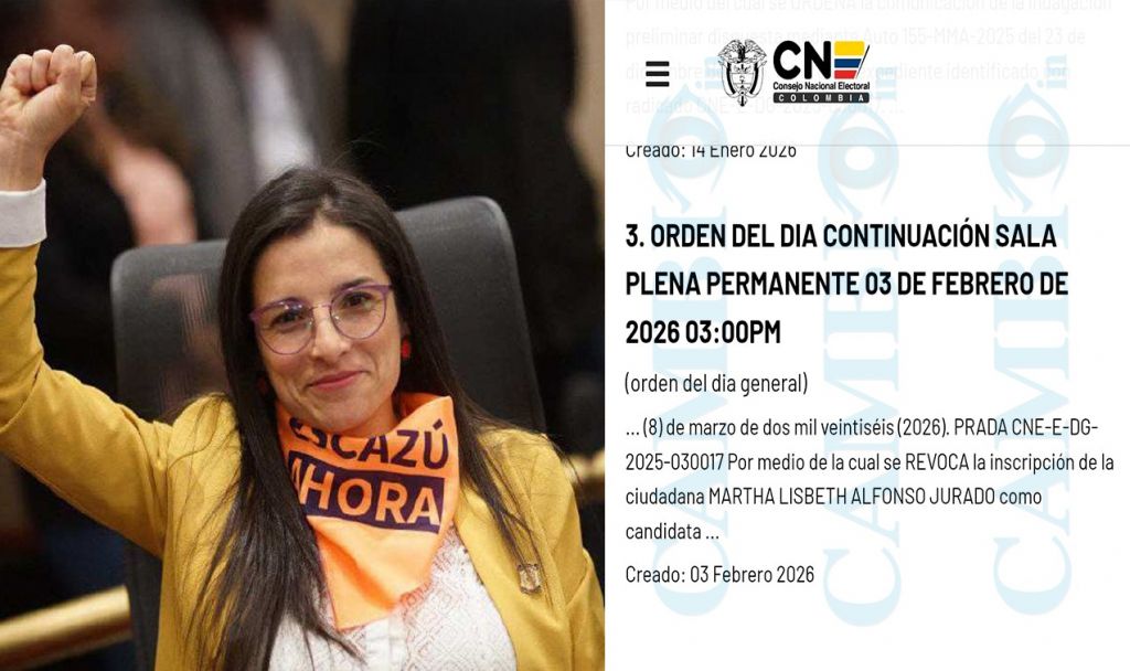 Muerte política le decretan a la congresista Martha Alfonso. CNE revoco su inscripción