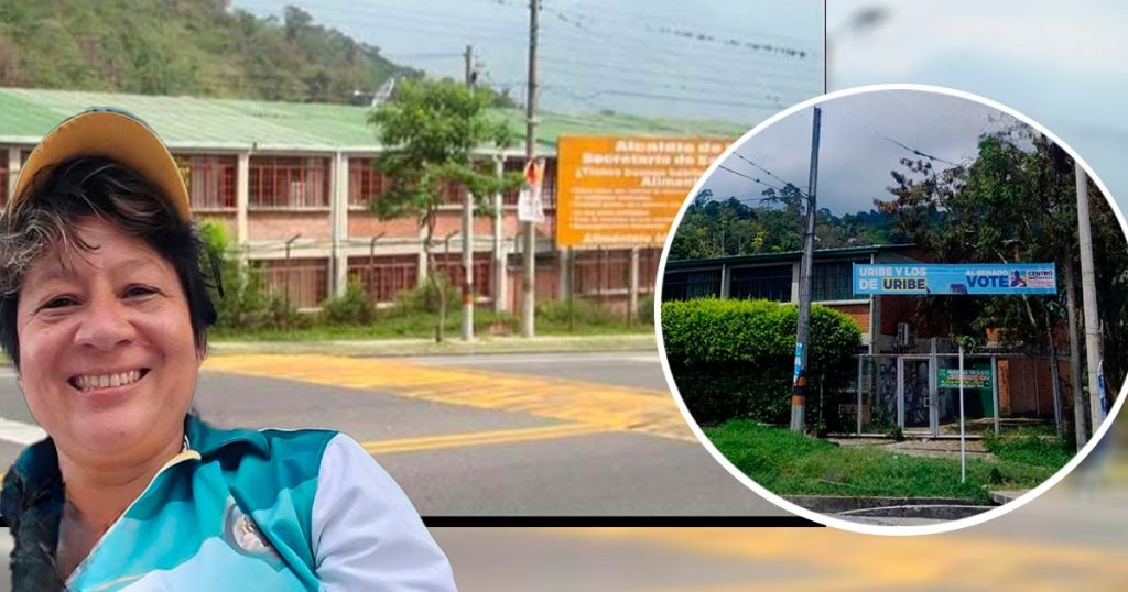 Descarada participación en política en Colegio en Ibagué, pusieron valla y todo