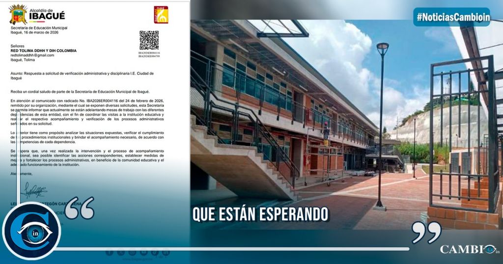 SecreEducación reconoce líos en colegio ciudad de Ibagué, y no hace nada