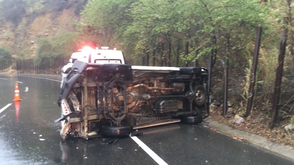 Ambulancia de Ibagué se volcó en la vía a Bogotá