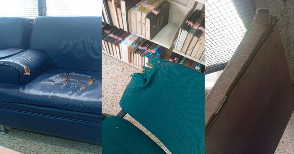 La biblioteca de la Universidad del Tolima, parece una pocilga