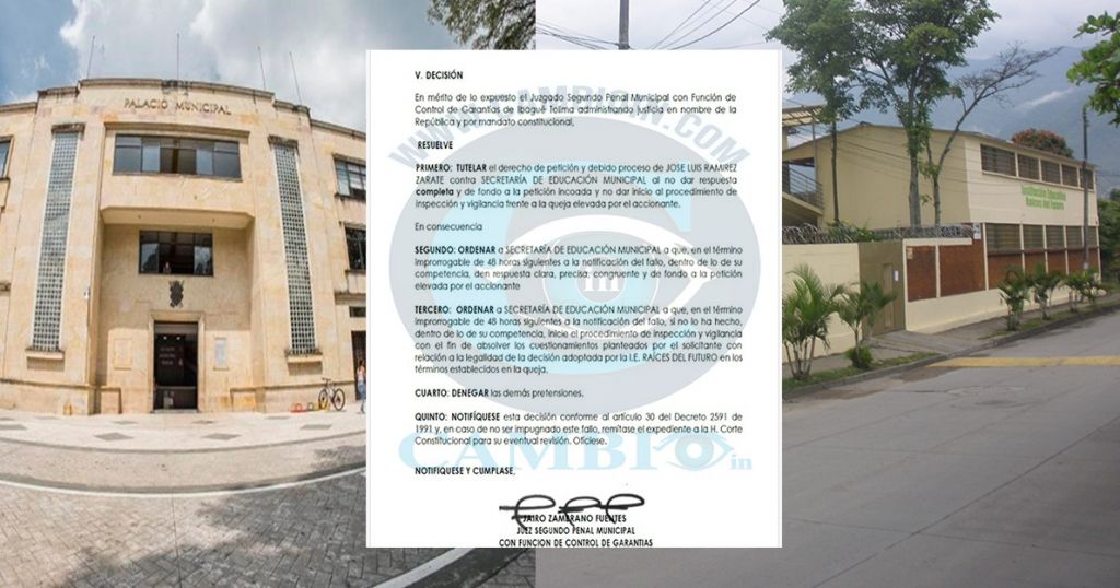 Fallo judicial, mete en cintura a Rector de colegio, y secretaría de Educación