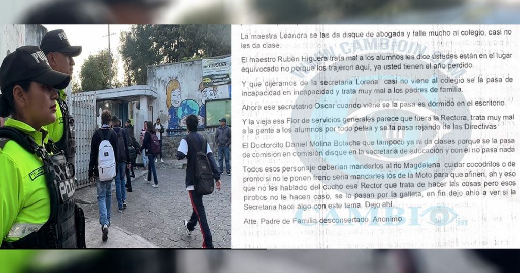 Amenazan de muerte a docente de colegio ubicado en la comuna 8 de Ibagué