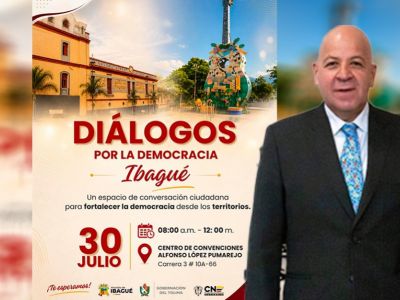Presidente del CNE, llega a Ibagué, su tierra, para hablar de democracia