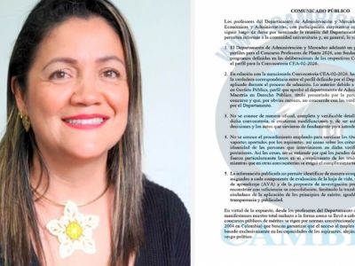 Ella cuadró el concurso chueco para elegir profesores en la UT, que la beneficio