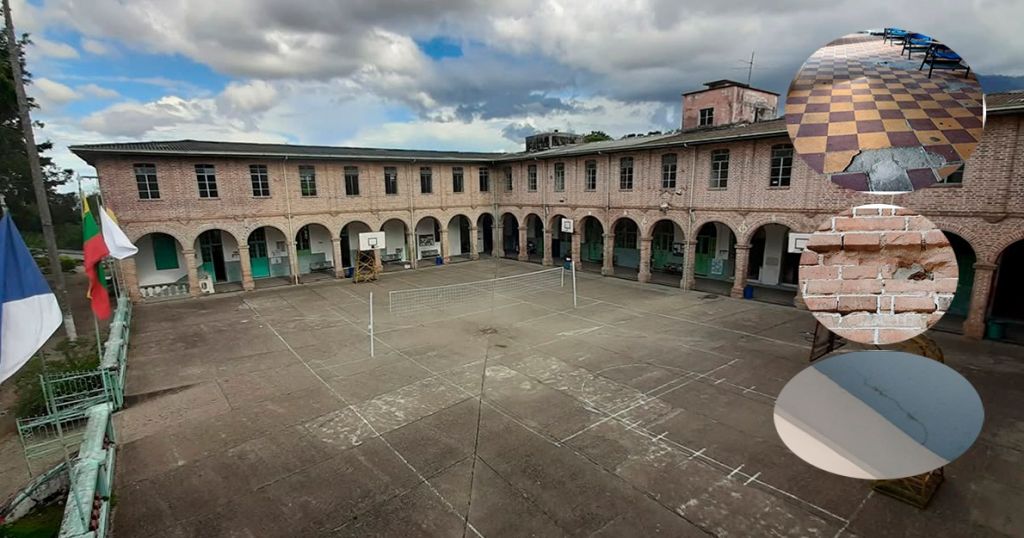 Visita técnica encontró daños en el Colegio Amina Melendro de Ibagué, tras terremoto