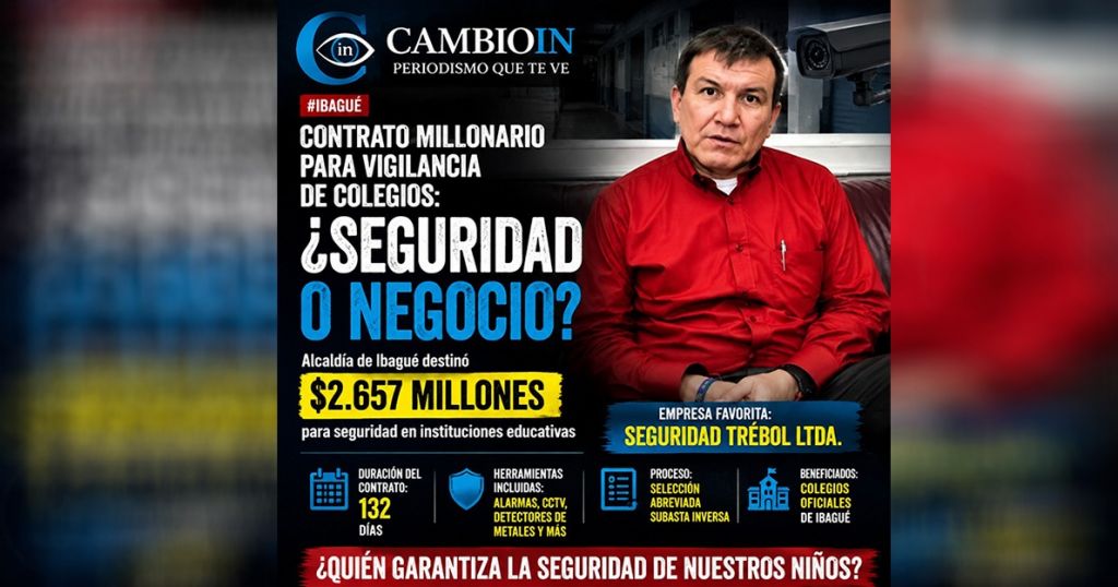 SecreEducación, enredado por licitación chaleco de la vigilancia de colegios de Ibagué