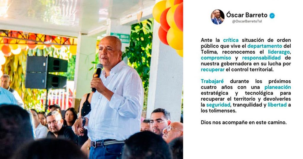 Oscar Barreto, confirmó que quiere ser Gobernador del Tolima, por tercera vez