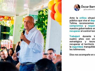 Oscar Barreto, confirmó que quiere ser Gobernador del Tolima, por tercera vez