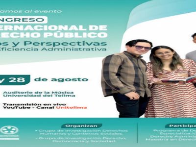 Universidad del Tolima convoca al I Congreso Internacional de Derecho Público