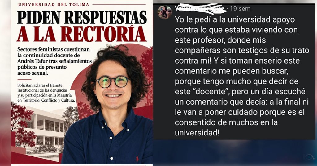 Universidad del Tolima, protege a los acosadores, y no a sus víctimas, aquí un ejemplo