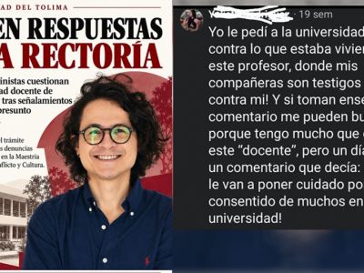 Universidad del Tolima, protege a los acosadores, y no a sus víctimas, aquí un ejemplo