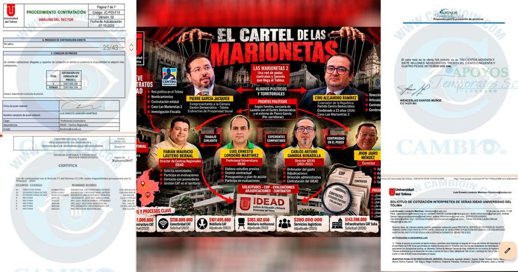 Al mejor estilo del Cartel de las Marionetas, se hacen los contratos en la UT
