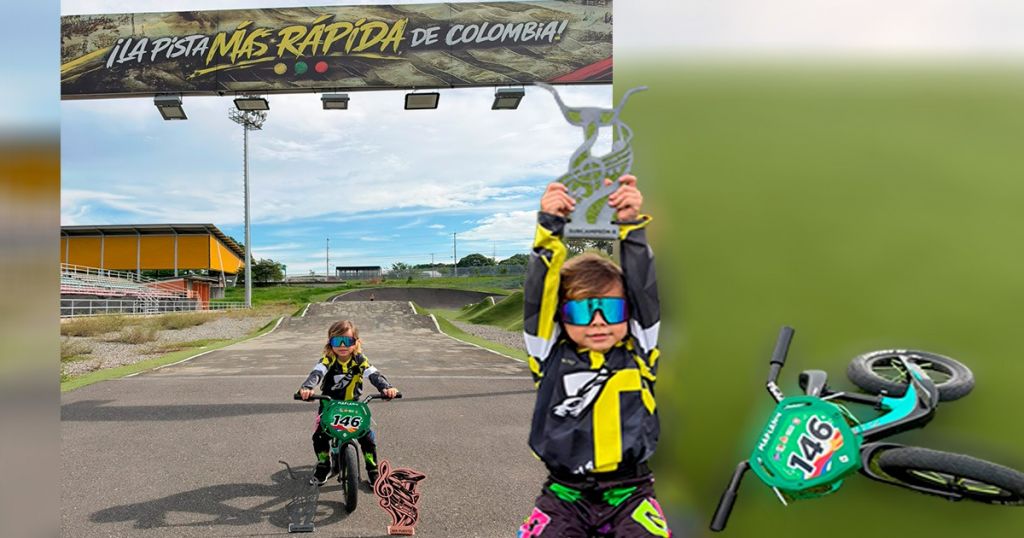 El Ibaguereño de 4 años, que se proyecta como el nuevo campeón del BMX en Colombia