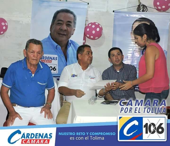 Comunas de Ibagué adhieren a campaña de Cardenas a la cámara