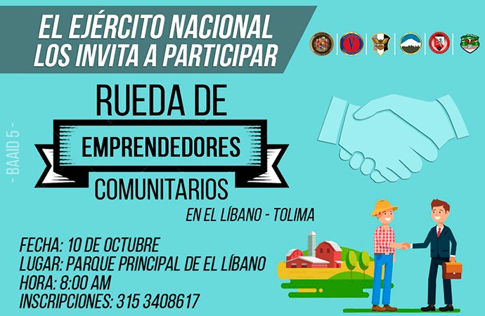Ejército impulsa economía comunitaria del Tolima