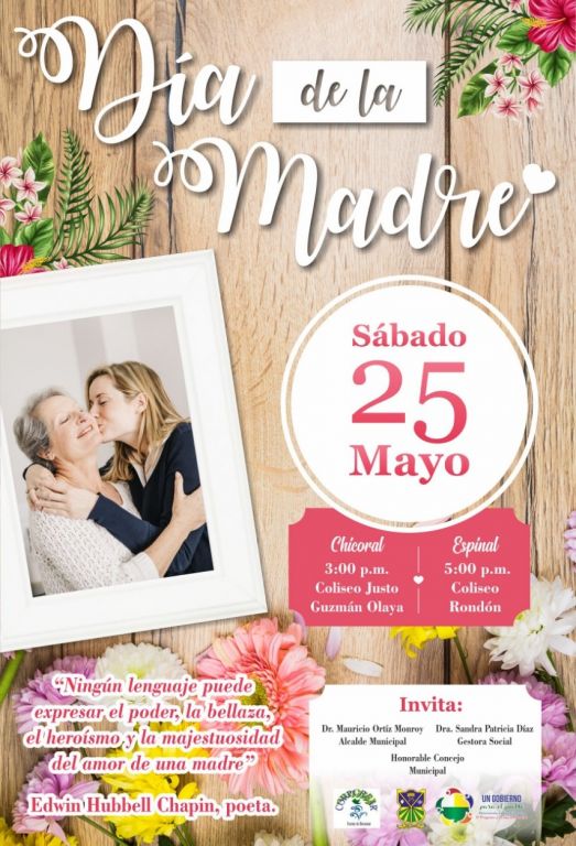 Sentido homenaje a las madres rinde alcalde de El Espinal