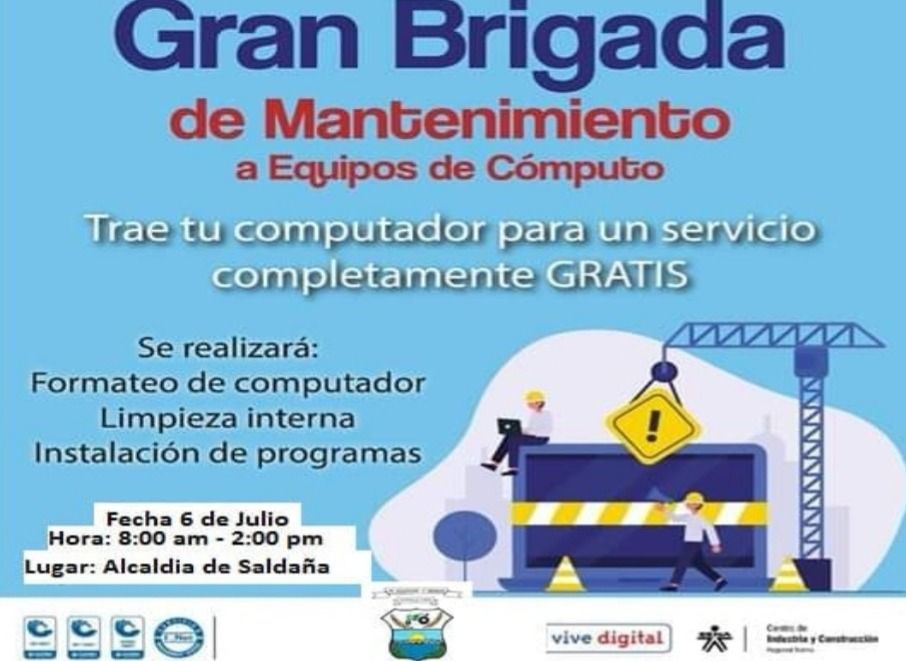 En Saldaña alcalde arregla gratis equipos de cómputo